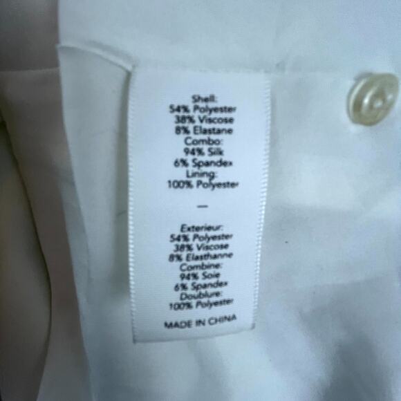 Elizabeth And James Skater Dress Womens 0 White Pleated Sheer Cutout Preppy - Picture 7 of 7